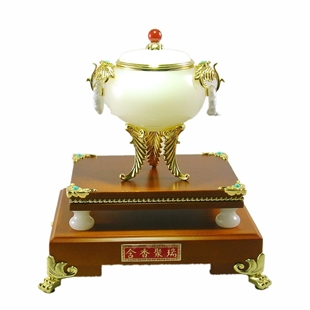 金镶玉大型玉器工艺品摆件