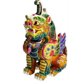 跤趾陶金发摆件